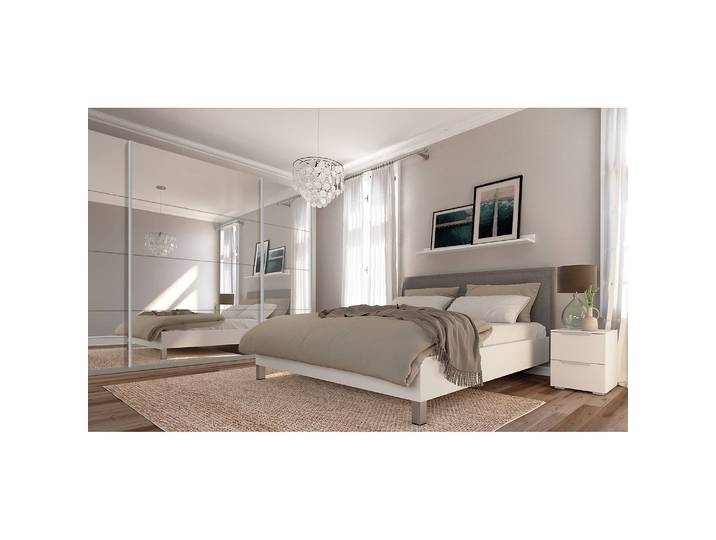 Armoire reflect 315 x 222cm Gris/Gris soie 3 portes