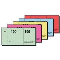 Sigel Nummernblock GN101 mehrfarbig, 10.5x5 cm