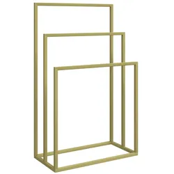 Helloshop26 - Freistehender goldener Handtuchhalter 48 x 24 x 79 cm Eisen 02_0005528