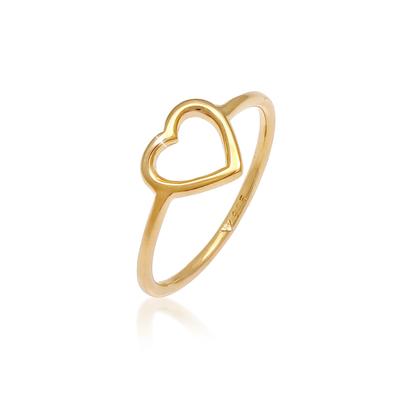 Silberring ELLI "Ring Herz Liebe Romantik Zart Filigran 925 Silber" Gr. 54, gold, Fingerringe, Damen, 54, Silber 925 (Sterlingsilber), Silberring