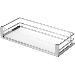 Vauth-Sagel, Möbelausstattung, VS SUB Side Ablage-Set Artline 90° KB 300 mm Silber/Weiss/Glas satiniert (1 Stk.)