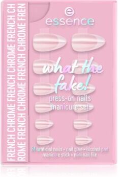 Essence WHAT THE FAKE! unhas artificiais 05 FRENCH CHROME . WHAT THE FAKE!
