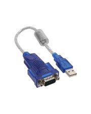 InLine Serieller Adapter USB RS-232 durchsichtig 0,2 m 9-polig ISDN (33304D)