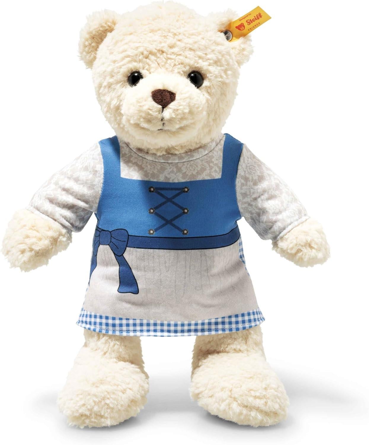 Steiff knuffelbeer Mila met dirndl, beige, 30 cm