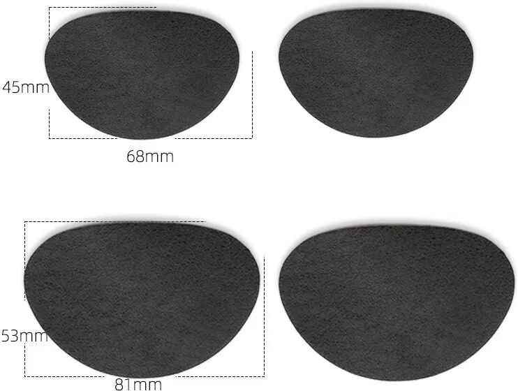 INF Selbstklebende Schuhreparaturflicken, 8er-Pack Schwarz
