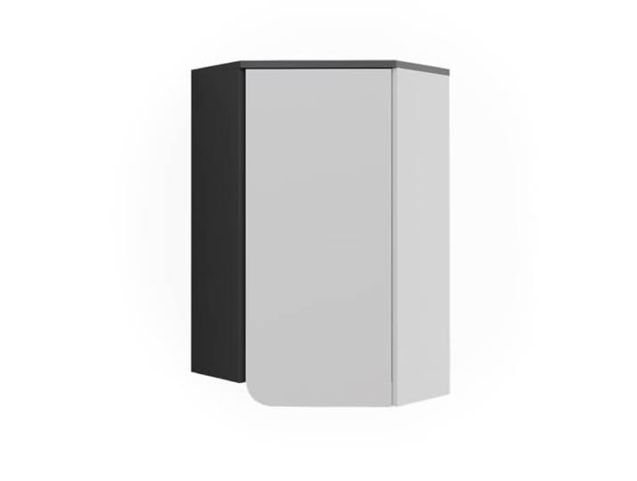 Vicco Eckhängeschrank Karen, Anthrazit/Weiß, 60 x 75 cm 1 Tür · 6 Ablagefächer · Geschlossener Stauraum · Für Badutensilien · Übersichtliche Aufbewahrung