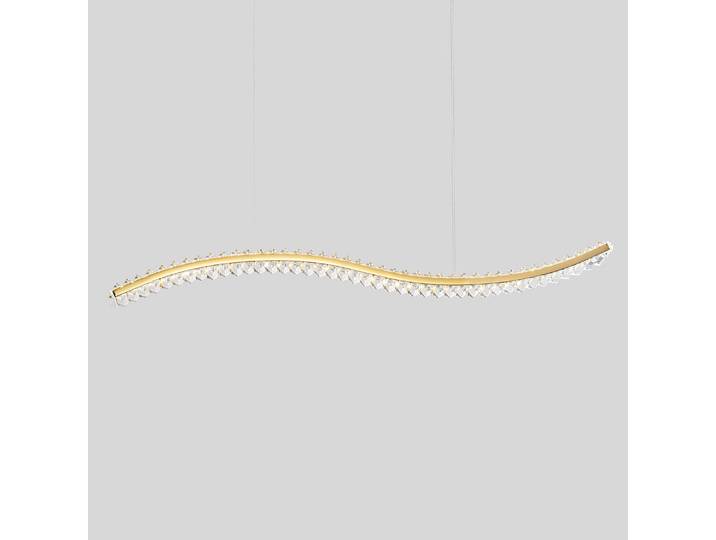 Suspension Aurelia type F 8 x 150 x 100cm Doré/Doré Câble ABS, douille ABS, baldaquin aluminium, boîtier luminaire aluminium LED