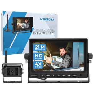 VSG24 Rückfahrkamera Evolution HD XL 24544, 1080p Kamera 140°, Nachtsicht, Monitor, kabellos