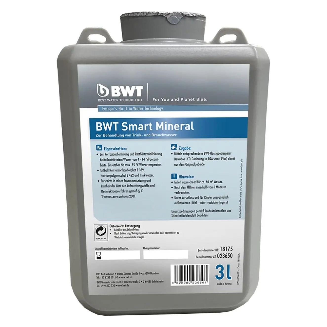 BWT Dosiermittel smart Mineral 3 Liter, nur für AQA smart Plus (18175E)