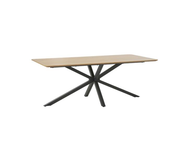 Livetastic Esstisch Cesura Table, Natur, Holz, Eiche, rechteckig, Sternfuß, 100x75x200 cm, Esszimmer, Tische, Esstische
