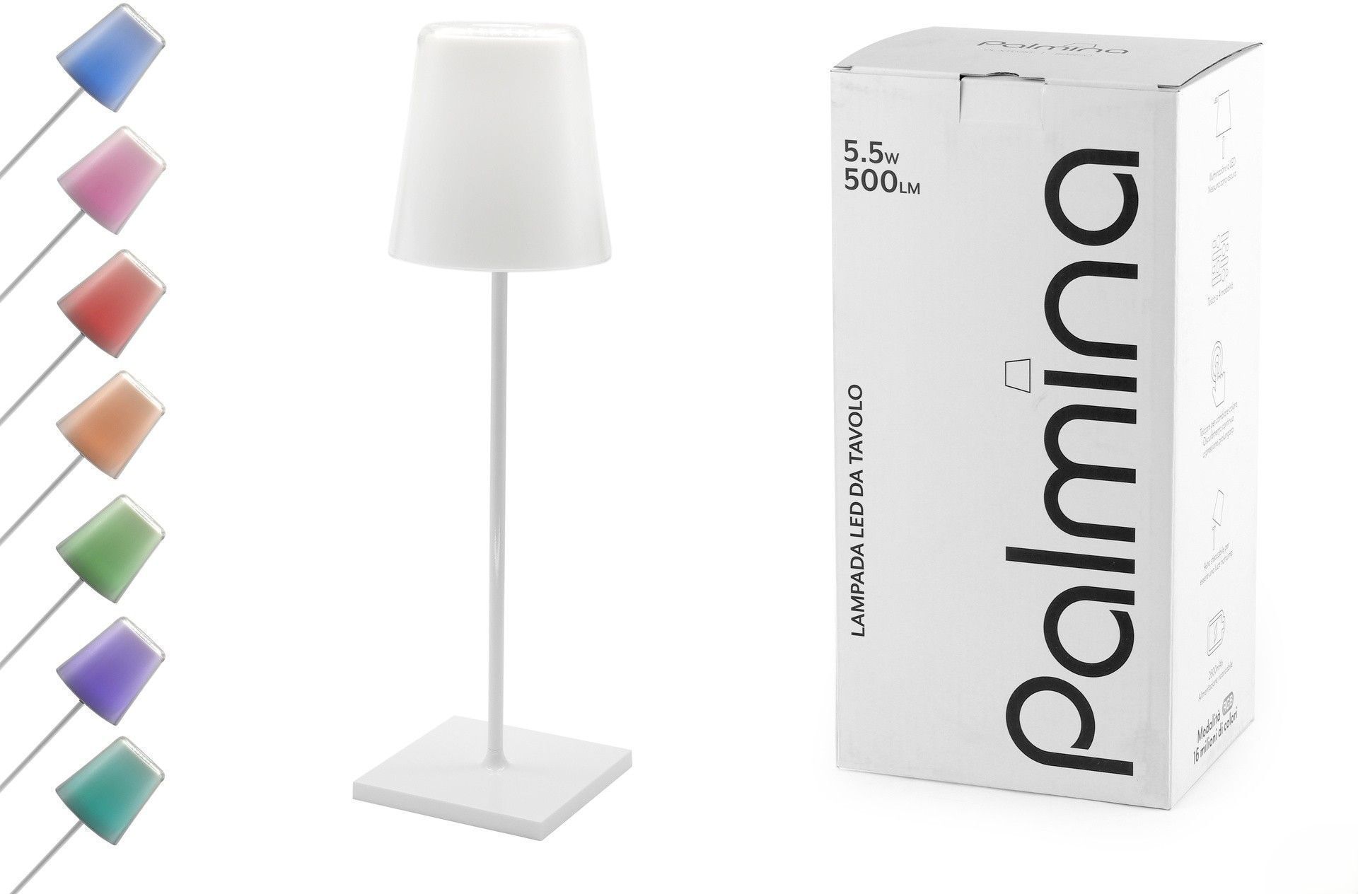 Tirolix Palmina Lampada da Tavolo Led Bianco