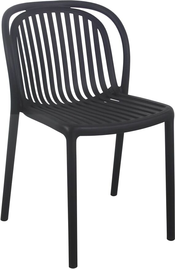 Oviala Chaise de terrasse noire Noir 58x78x49cm