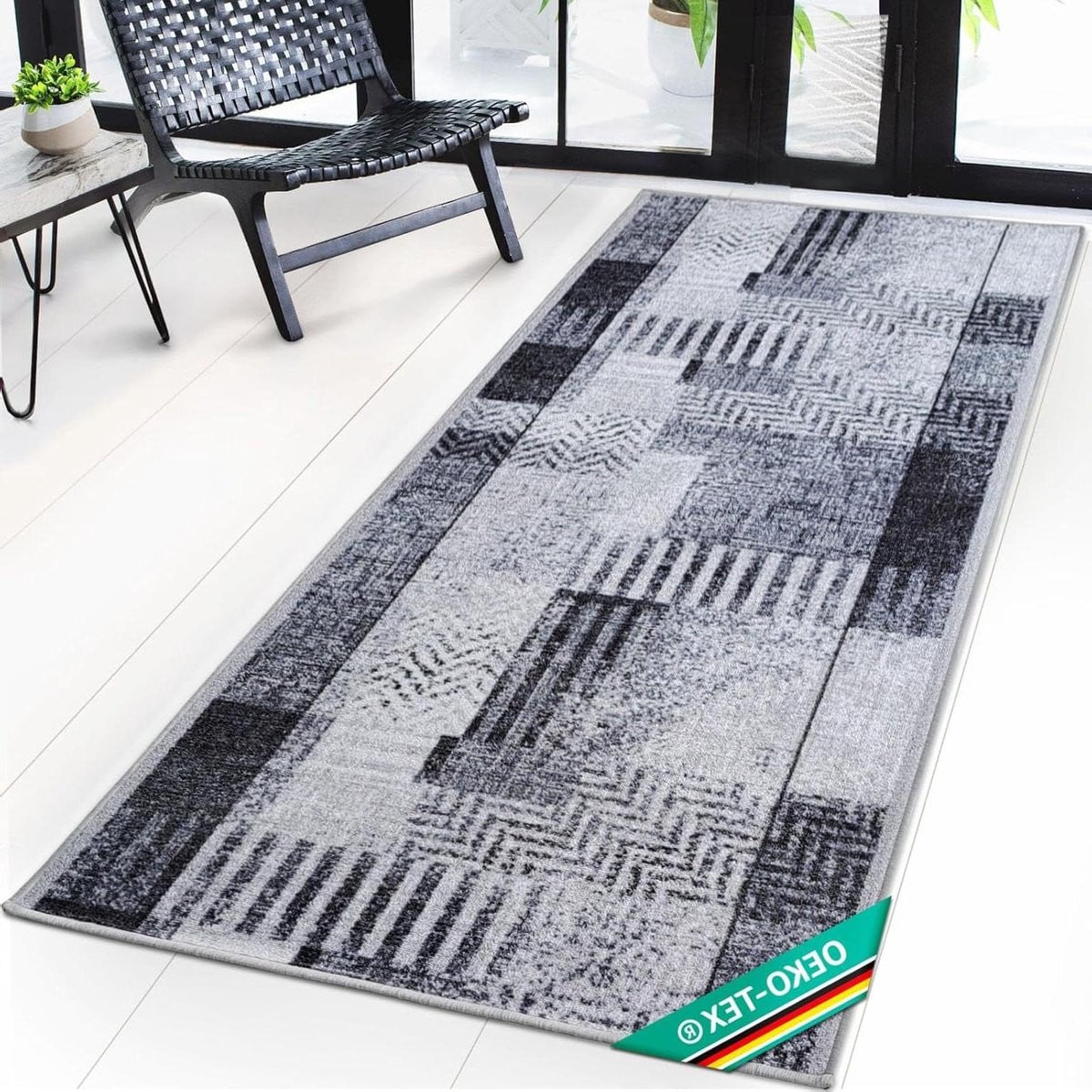Karpet Runner Cordoba Vloerloper Grijs - 80 x 400 cm