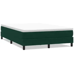 vidaXL Boxspringbett ohne Matratze Dunkelgrün 160x220 cm Samt
