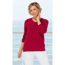 Baumwoll-Pullover in rot in Größe 48/50 von DW-Shop, Rot, 48/50