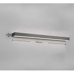 Trio 283919032 LED Wandleuchte Rocco 1x13w | 1400lm | 3000k | IP44 - schwarz