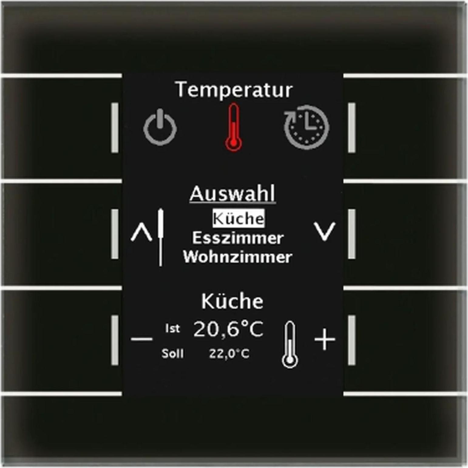 MDT KNX Smart Glas Bedienpaneel met kleurenbeeldscherm, zwart