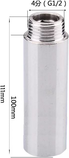 INF Verlängerungskupplung - 100mm Verlängerung Kupfer Fitting Silber