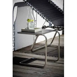 Beistelltisch Club von Fiam aus Aluminium, modern, schwarz, quadratisch, outdoor geeignet