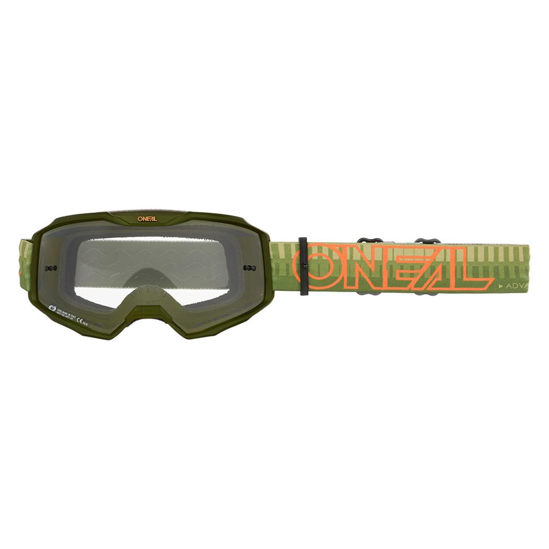 O Neal Oneal B-10 STRIPED Brille grün-orange-Glas klar (6029-032-4046068669861)