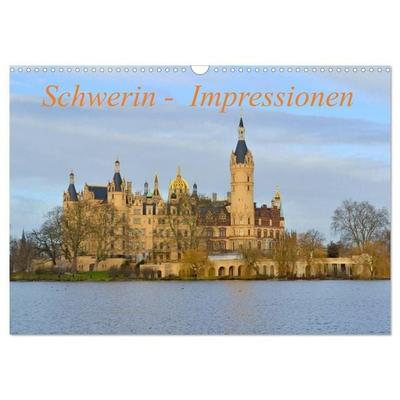 Schwerin - Impressionen (Wandkalender 2027 DIN A3 quer), CALVENDO Monatskalender