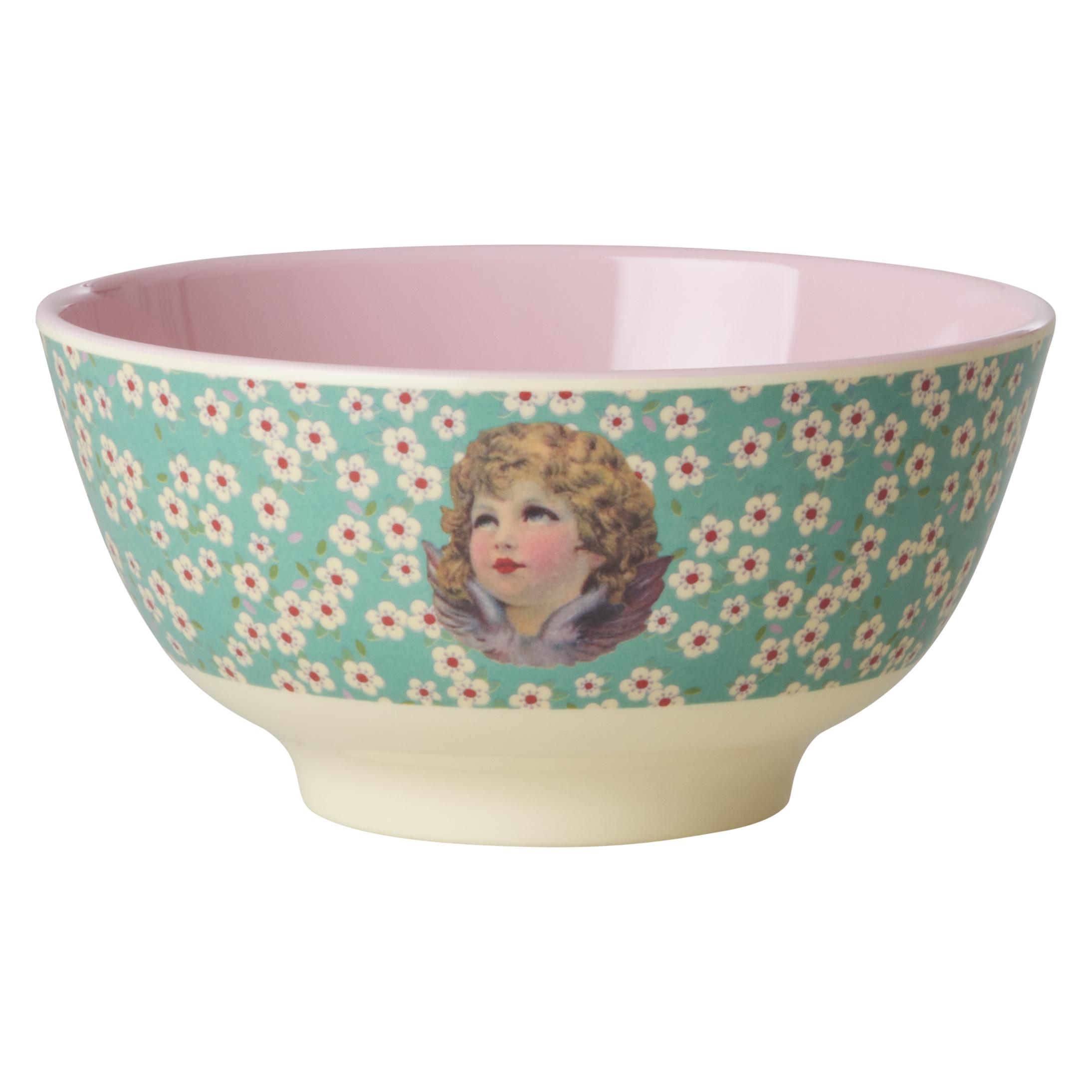 Rice - Melamine Bowl with Angel Print - Green - 700 ml (5708315255539)