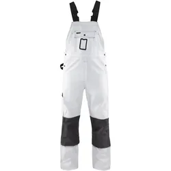 Maler Latzhose "2611" weiß/dunkelgrau - D25 - Weiß