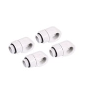 Eiszapfen L-Verbinder drehbar G1/4 AG auf G1/4 IG - White, Verbindung weiß, 4er Set