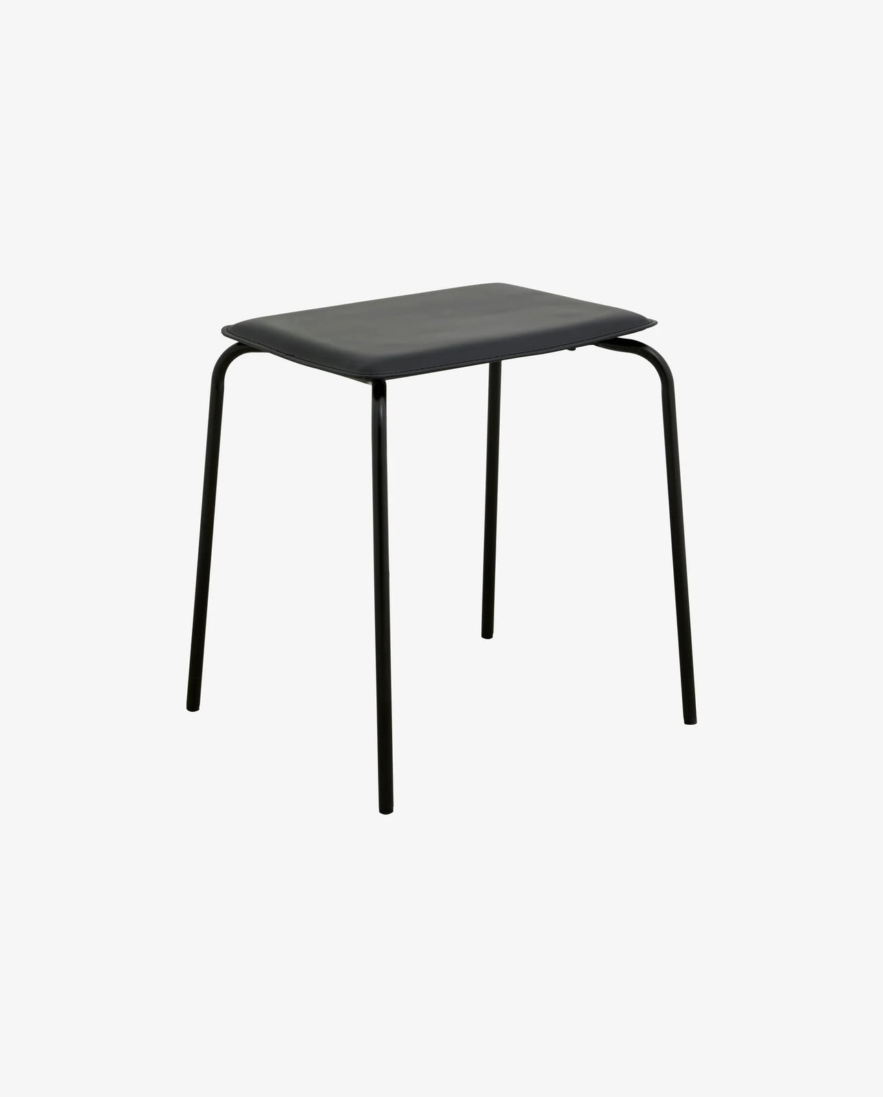 Nordal Esa kruk zwart met faux leather zitting