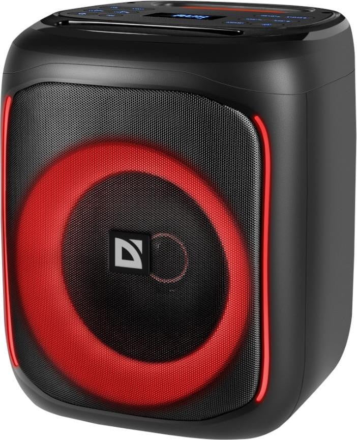 Defender Boomer 50 Bluetooth Luidspreker met 50W vermogen, LED-verlichting en microfoon voor karaoke, zwart
