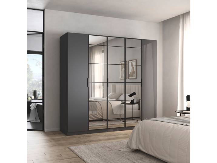 Drehtürenschrank Acero 226cm Grau/Graumetallic
