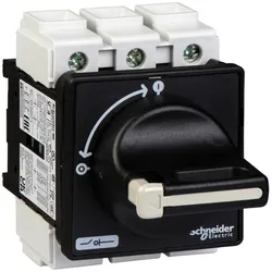 Schneider Electric VBF4 Hauptschalter, 4-Loch bef., 3p, 690V, 80A, Griff schwarz abschließbar