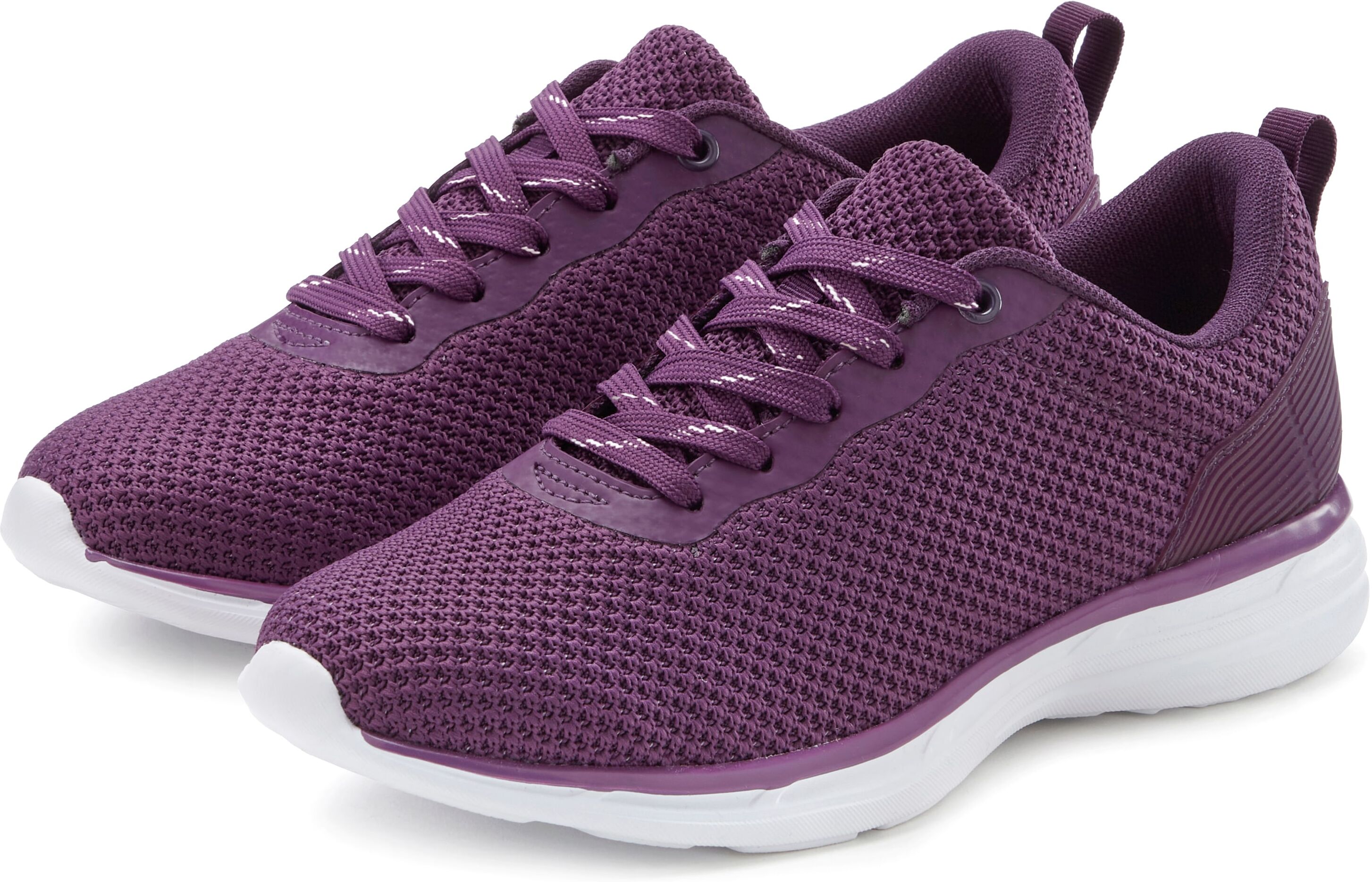 Sneaker LASCANA "Turnschuhe", Damen, Gr. 36, Textil, lila, Obermaterial: 100% Textilmaterial. Decksohle: 100% Textilmaterial. Futter: 100% Textilmaterial. Laufsohle: 100% Synthetik, unifarben, Basic, Schuhe Sneaker, Schnürhalbschuh, Halbschuh, Freizeitsch