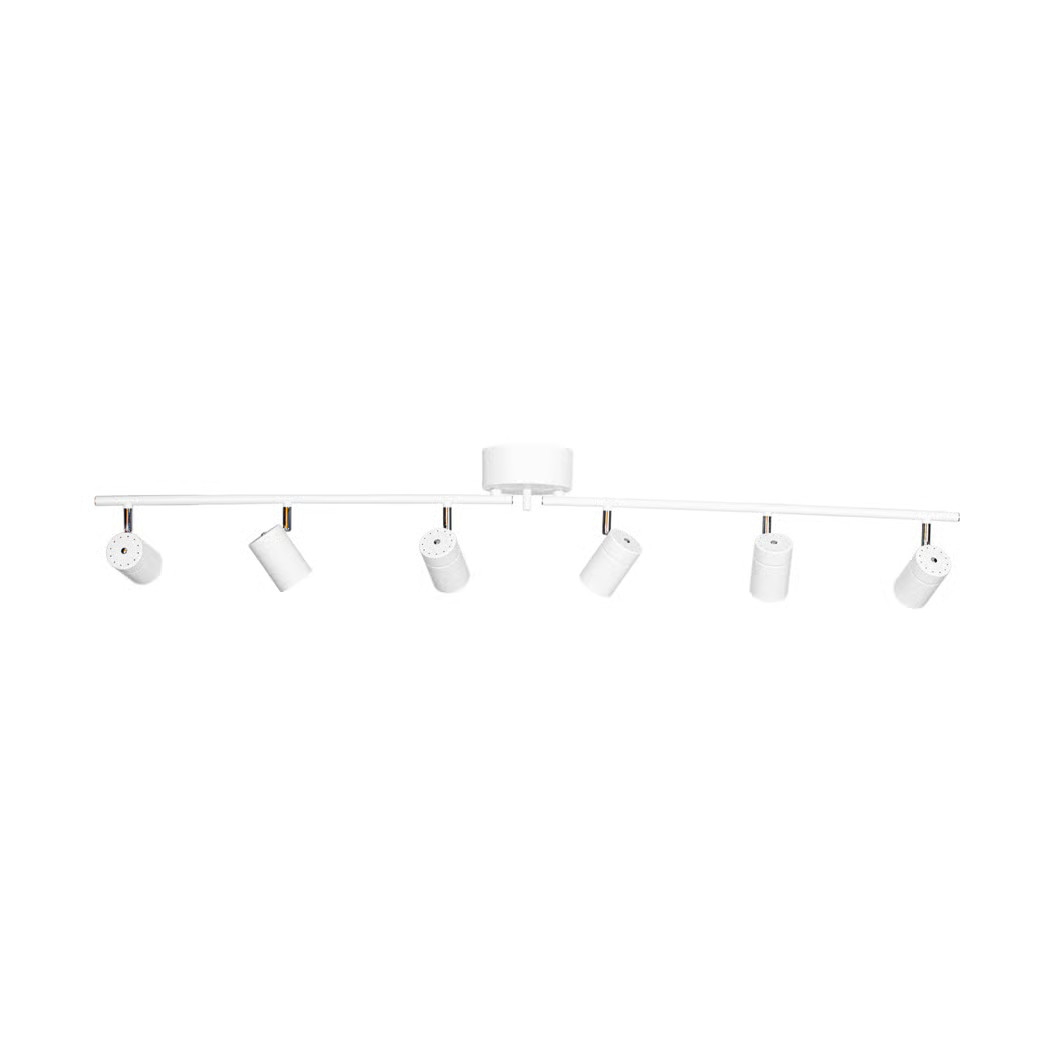 By Rydéns Correct plafondspot met 6 lampen, wit, 124 cm