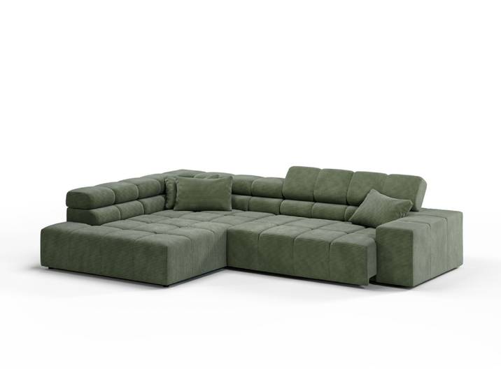 Candy Oregon Cord Ecksofa motorische Sitztiefenverstellung