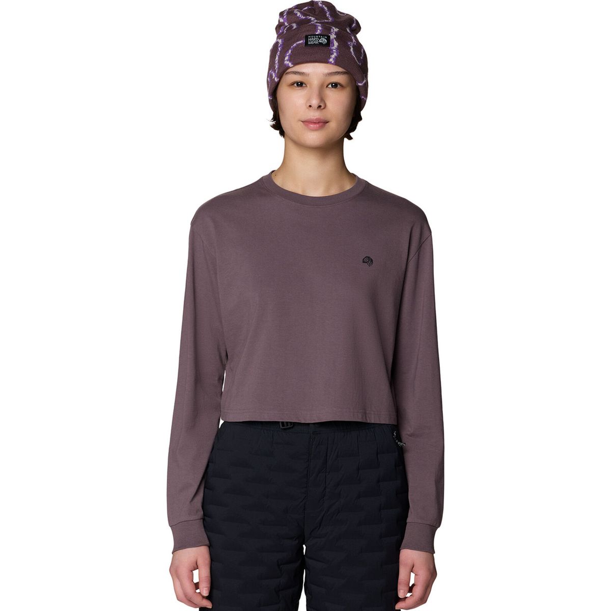Mountain Hardwear W MHW Seeking Wilder Paths Crop Long Slee purple sage (574) L 216711-574-L