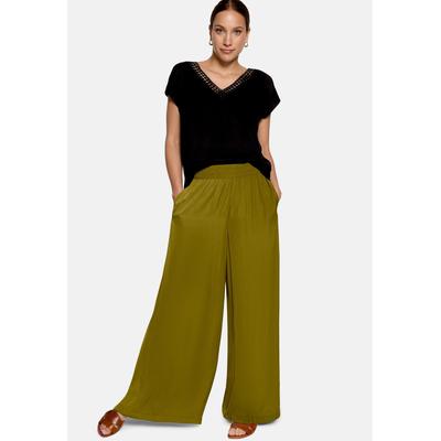 T-Shirt ZERO "Damen mit V-Ausschnitt", Damen, Gr. 34, schwarz (schwarz beauty), Jersey, Obermaterial: 55% Viskose, 45% Polyester, figurumspielend normal, V-Ausschnitt, Shirts T-Shirt, Spitze