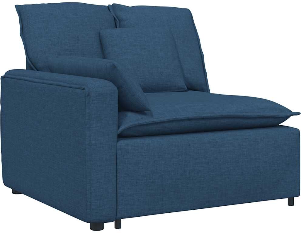 vidaXL Canapé modulable avec coussins bleus