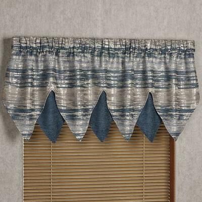 Touch of Class Spellbound Layered Ascot Valance Indigo 72 x 24, 72 x 24, Indigo