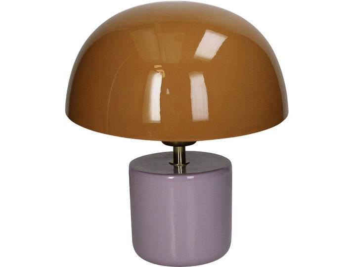 Tischlampe Natural & Feminine Glamour violett, braun Metall H 24 cm