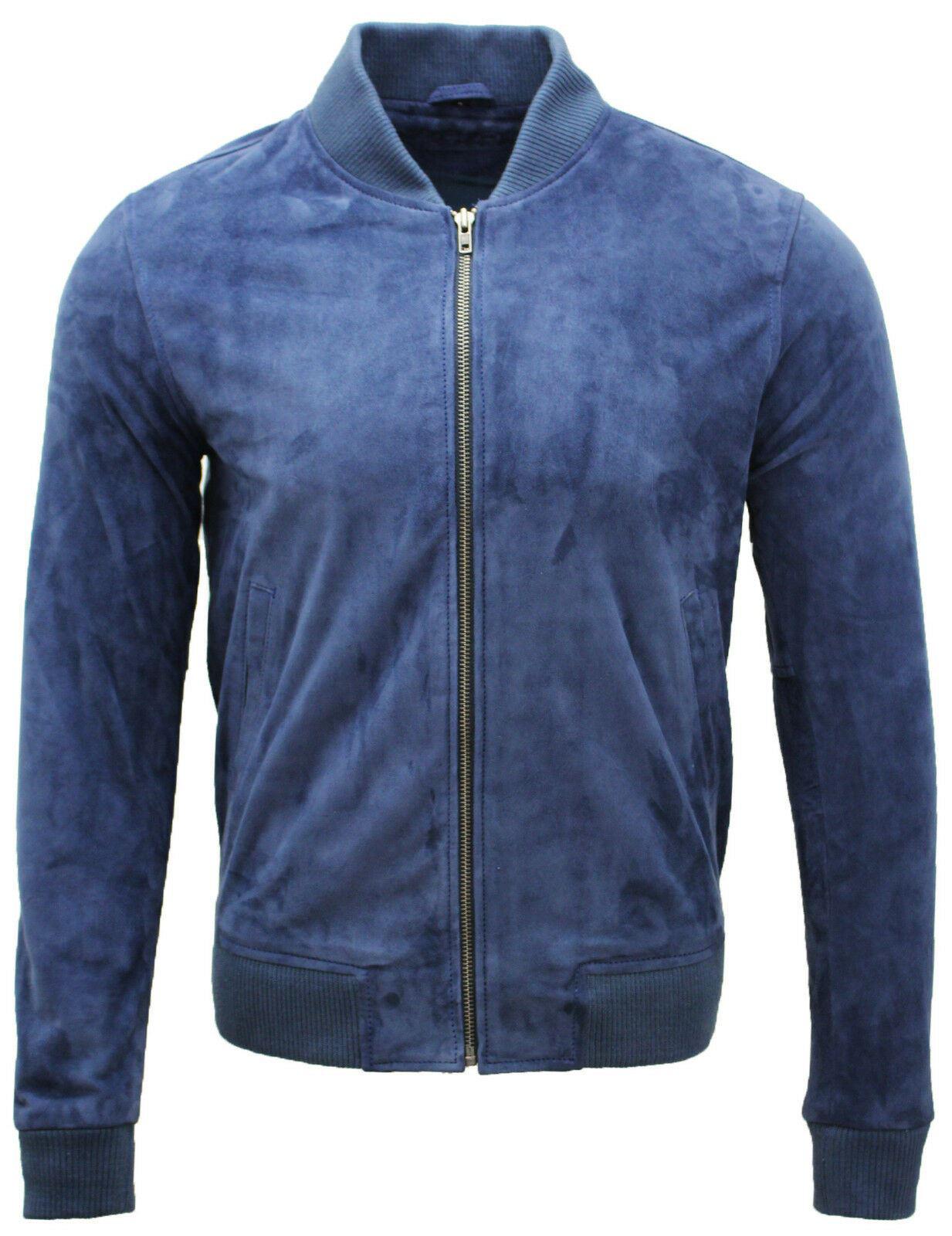 Varsity-Bomberjacke aus weichem Wildleder