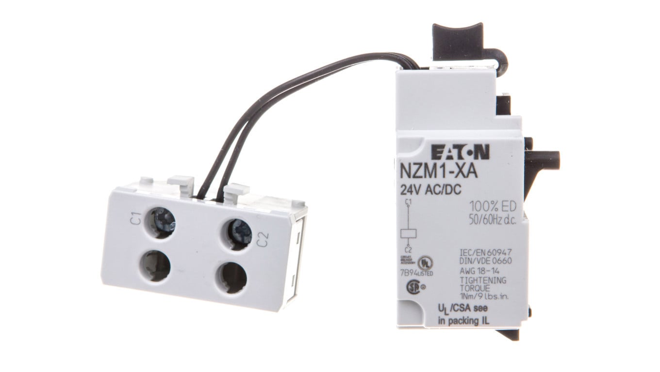 Eaton Spanningsgestuurd relais 24V, 12-24V AC/DC, type NZM1-XA24AC/DC, artikelnummer 259708
