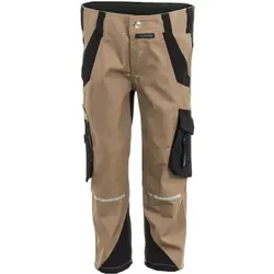 Kinder Stretch-Bundhose "Norit" - 170/176 - sand/schwarz