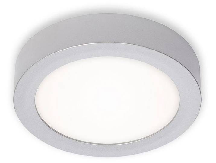 BRILONER FIRE LED Plafonnier\, lumière blanche neutre\, design plat\, couleur argent\, 17 x 3\,2 cm