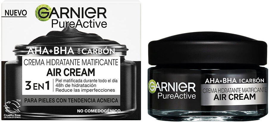 Garnier Pure Active Aha + Bha + Carbón crema hidratante matificante 50 ml