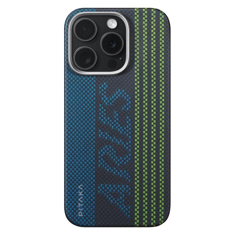 Pitaka x Aries Tactile Woven Schutzhülle für Apple iPhone 16 Pro Kreditkarte (Apple iPhone 16 Pro) (KI1601CR)