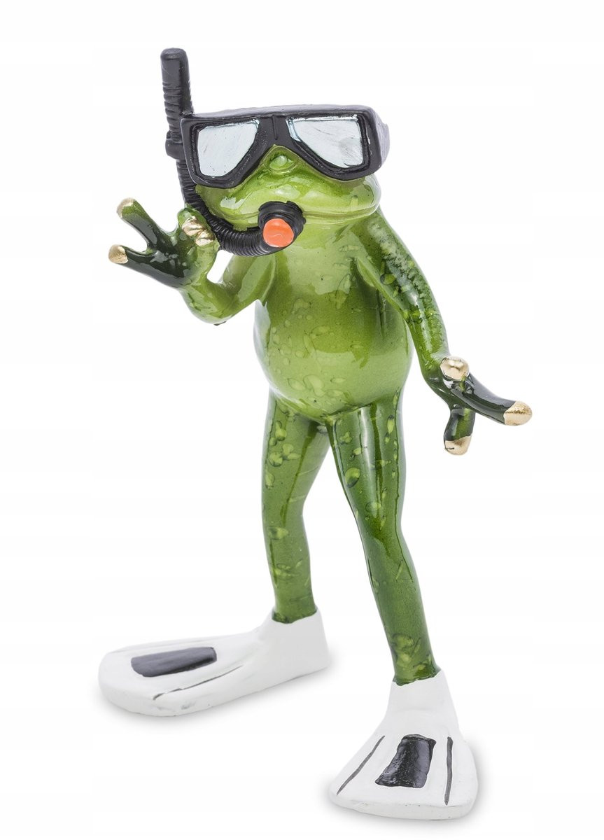 Art-Pol Decoratieve Groene Duikende Kikker Figuur voor op tafel