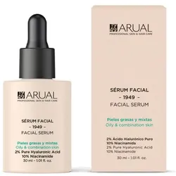 Arual, Gesichtsserum, Gesichtsserum für fettige und Mischhaut mit reiner Hyaluronsäure und Niacinamid (30 ml)
