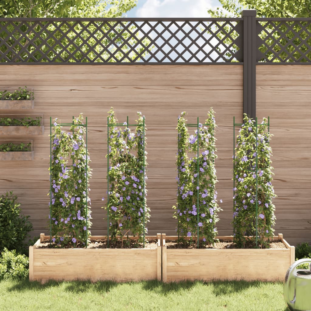 vidaXL Cages à tomates 4 pcs 116 cm acier et PP