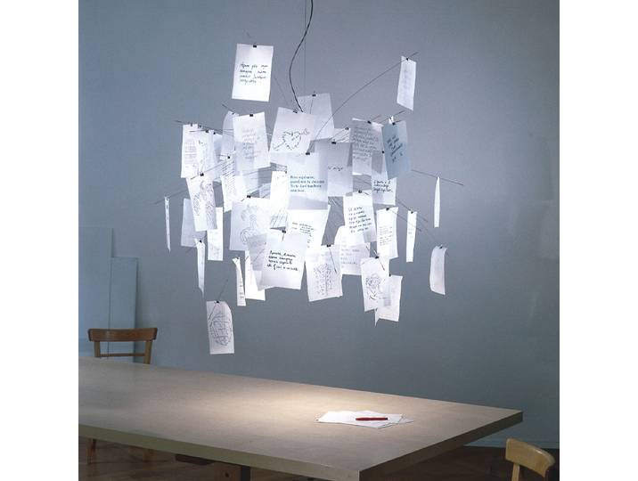 Lingo Maurer Zettel – plafonnier LED en papier, réplique de la lampe E27 de styliste, pour salon, salle à manger, à monter soi-même